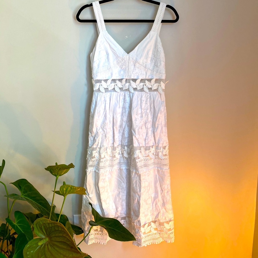 BOHO Lace White Dress